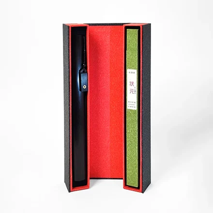 桃源境•状元檀香线香长筒礼盒 非遗制香天然单方香 紫光檀红木椭圆香筒香插 小众高级感中式香薰礼物-FB01AA0024