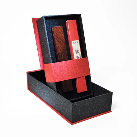 桃源境•磁控迷你小叶紫檀原木香筒香插礼盒 非遗制香天然单方香 随身小众高级感中式香薰礼物-FB01AB0027