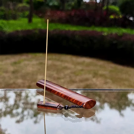 桃源境•迷你黄花梨红木香筒 随身便携中国风小众高级感中式香薰礼物 椭圆形整木一体成形-FB01AB0001