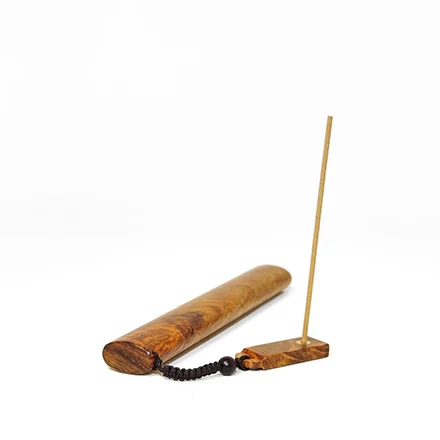 桃源境•迷你纤细黄花梨红木香筒带香插 随身便携中国风小众高级感中式香薰礼物-FB01AB0023